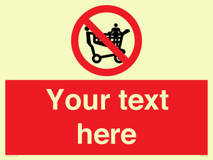 Custom No Climbing on Trolley Sign